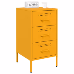 VidaXL 843084 Table de nuit et table de chevet Jaune - Vue supplémentaire 5