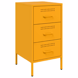 VidaXL 843085 Table de nuit et table de chevet Jaune - Vue supplémentaire 5