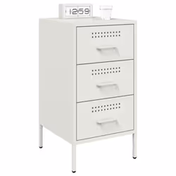 VidaXL 843088 Table de nuit et table de chevet Blanc - Vue supplémentaire 4