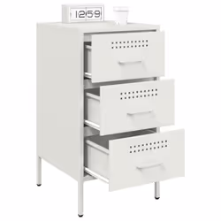 VidaXL 843088 Table de nuit et table de chevet Blanc - Vue supplémentaire 5