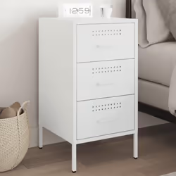 VidaXL 843089 Table de nuit et table de chevet Blanc