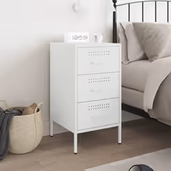 VidaXL 843089 Table de nuit et table de chevet Blanc