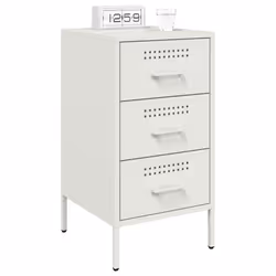 VidaXL 843089 Table de nuit et table de chevet Blanc - Vue supplémentaire 4