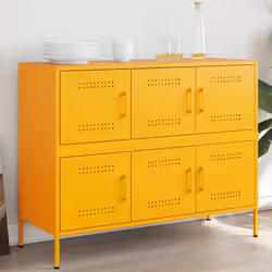 Ce buffet robuste de style industriel constitue un supplément intemporel et moderne à votre salon ou chambre à coucher. Matér ...