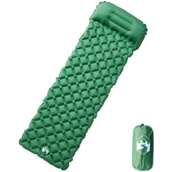 Vidaxl - Matelas de camping gonflable avec oreiller 1 personne vert