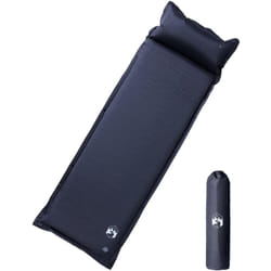 Vidaxl - Matelas de camping autogonflant avec oreiller 1 personne gris