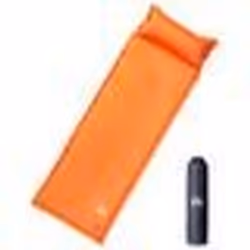 vidaXL Matelas de camping autogonflant avec oreiller 1 personne orange