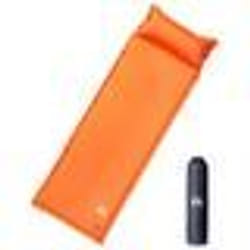 vidaXL Matelas de camping autogonflant avec oreiller 1 personne orange