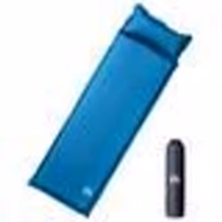 vidaXL Matelas de camping autogonflant oreiller 1 personne turquoise