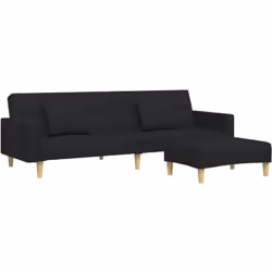 Ce canapé-lit avec repose-pied est une solution parfaite pour accueillir des invités pour la nuit tout en offrant un espace c ...