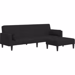 Ce canapé-lit avec repose-pied est une solution parfaite pour accueillir des invités pour la nuit tout en offrant un espace c ...