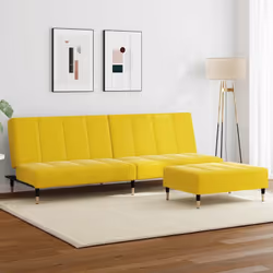 Ce canapé-lit avec repose-pied est une solution parfaite pour accueillir des invités pour la nuit tout en offrant un espace c ...