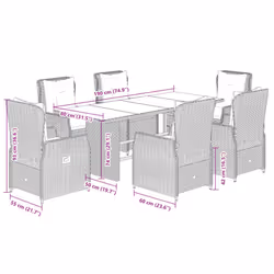VidaXL 3262791 ensemble de meubles de jardin - Vue supplémentaire 8