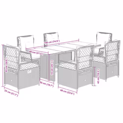VidaXL 3262924 ensemble de meubles de jardin - Vue supplémentaire 8