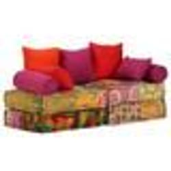 vidaXL Salon de jardin 9 pcs avec coussins gris résine tressée