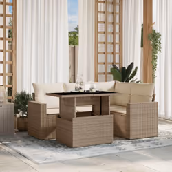 Cet ensemble de canapés de jardin est le complément parfait de votre arrière-cour, terrasse ou patio, offrant un espace confo ...