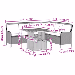 VidaXL 3262090 ensemble de meubles de jardin - Vue supplémentaire 8
