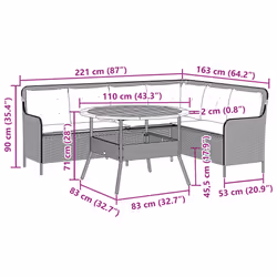 VidaXL 3262093 ensemble de meubles de jardin - Vue supplémentaire 7