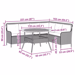 VidaXL 3262094 ensemble de meubles de jardin - Vue supplémentaire 7