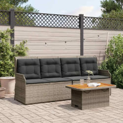 VIDAXL Ensemble de salon de jardin 3 pièces - Gris