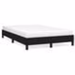vidaXL Cadre de lit sans matelas noir 120x190 cm tissu - 120 x 190 cm