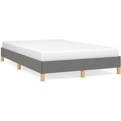 Vidaxl - Cadre de lit sans matelas gris foncé 120x190 cm tissu