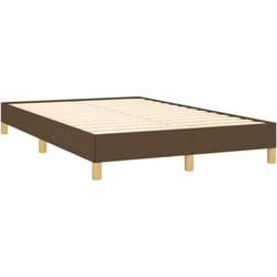 Cadre De Lit Sans Matelas Marron Foncé 120x190 Cm Tissu Vidaxl
