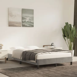Vidaxl - Cadre de lit gris clair 120x190 cm velours