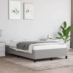 vidaXL Cadre de lit sans matelas gris clair 120x190 cm tissu