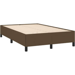 vidaXL Cadre de lit sans matelas marron foncé 120x190 cm tissu - 120 x 190 cm