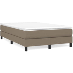vidaXL Sommier à lattes de lit avec matelas taupe 120x190 cm tissu - 120 x 190 cm