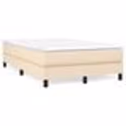 vidaXL Sommier à lattes de lit avec matelas crème 120x190 cm tissu - 120 x 190 cm