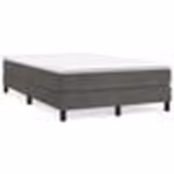 vidaXL Sommier à lattes de lit et matelas gris foncé 120x190cm velours - 120 x 190 cm