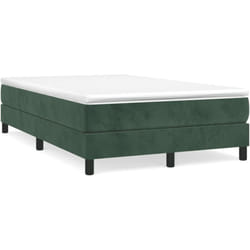 vidaXL Sommier à lattes de lit avec matelas vert foncé 120x190 cm - 120 x 190 cm