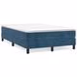 vidaXL Sommier à lattes de lit et matelas bleu foncé 120x190cm velours - 120 x 190 cm
