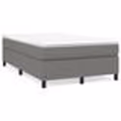 vidaXL Sommier à lattes de lit avec matelas gris foncé 120x190cm tissu - 120 x 190 cm