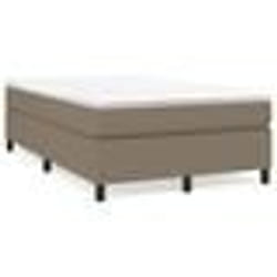 vidaXL Sommier à lattes de lit avec matelas taupe 120x190 cm tissu - 120 x 190 cm