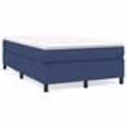 vidaXL Sommier à lattes de lit avec matelas bleu 120x190 cm tissu - 120 x 190 cm