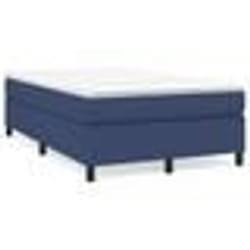 vidaXL Sommier à lattes de lit avec matelas bleu 120x190 cm tissu - 120 x 190 cm