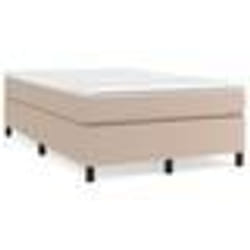 vidaXL Sommier à lattes de lit matelas cappuccino 120x190cm similicuir - 120 x 190 cm