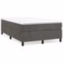 vidaXL Sommier à lattes de lit et matelas gris foncé 120x190cm velours - 120 x 190 cm