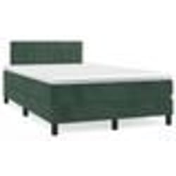 vidaXL Sommier à lattes de lit avec matelas vert foncé 120x190 cm - 120 x 190 cm