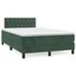 vidaXL Sommier à lattes de lit avec matelas vert foncé 120x190 cm - 120 x 190 cm