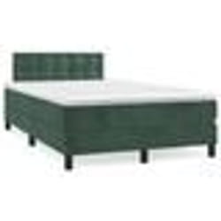 vidaXL Sommier à lattes de lit avec matelas vert foncé 120x190 cm - 120 x 190 cm