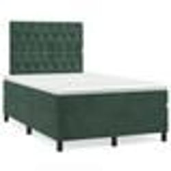 vidaXL Sommier à lattes de lit avec matelas vert foncé 120x190 cm - 120 x 190 cm