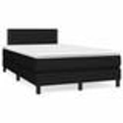 vidaXL Sommier à lattes de lit matelas et LED noir 120x190 cm tissu - 120 x 190 cm