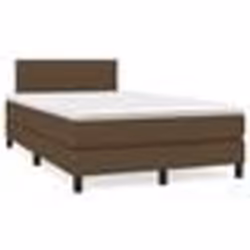 vidaXL Sommier à lattes de lit matelas et LED marron foncé 120x190 cm - 120 x 190 cm