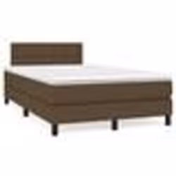 vidaXL Sommier à lattes de lit matelas et LED marron foncé 120x190 cm - 120 x 190 cm