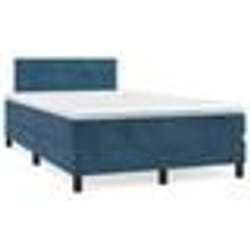 vidaXL Sommier à lattes de lit avec matelas LED bleu foncé 120x190 cm - 120 x 190 cm