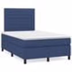 vidaXL Sommier à lattes de lit matelas et LED bleu 120x190 cm tissu - 120 x 190 cm